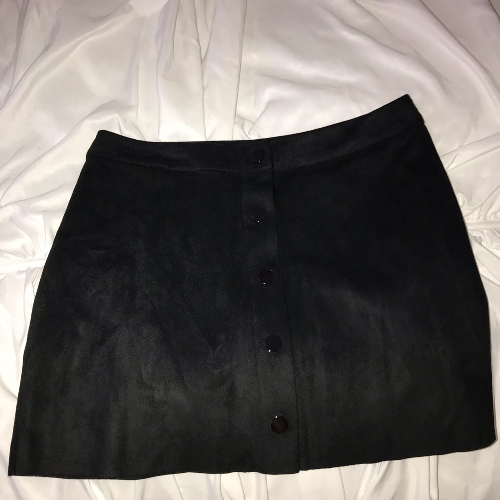 Suede button up skirt (buttons are gold)